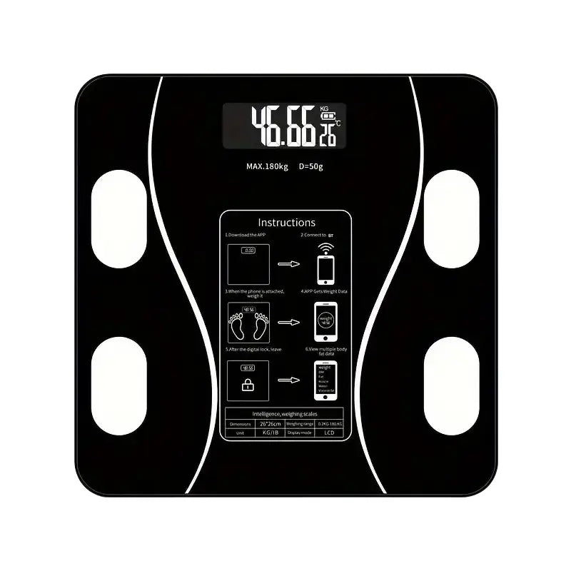 LeanScale™ Smart Body Fat Scale – Track Weight, Fat %, Muscle & More via App
